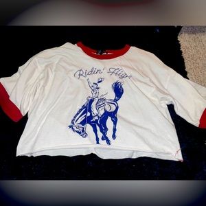 Riding high crop top